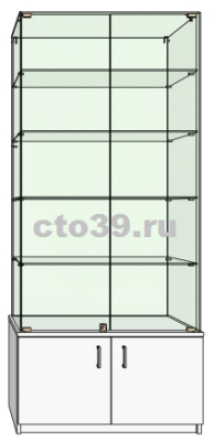 витрина стеклянная с прозрачной верхней крышкой вт-28905